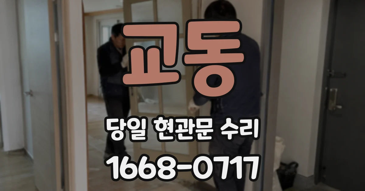 교동 당일 현관문 수리