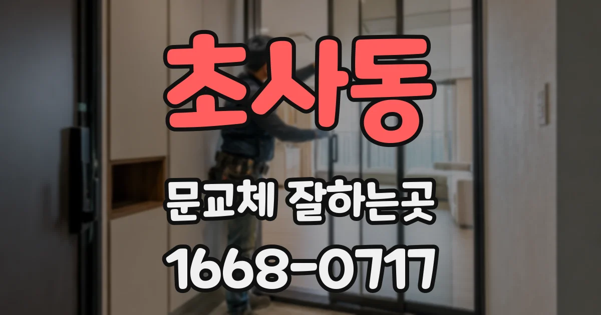 초사동 문교체 잘하는곳