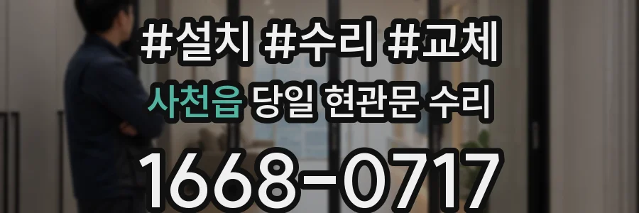 사천읍 당일 현관문 수리