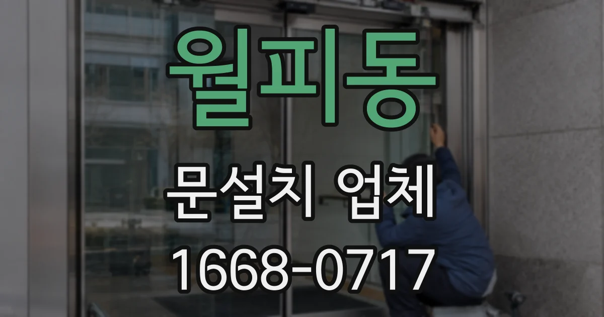 월피동 문설치 업체