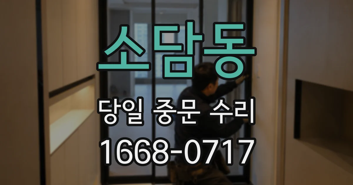 소담동 당일 중문 수리