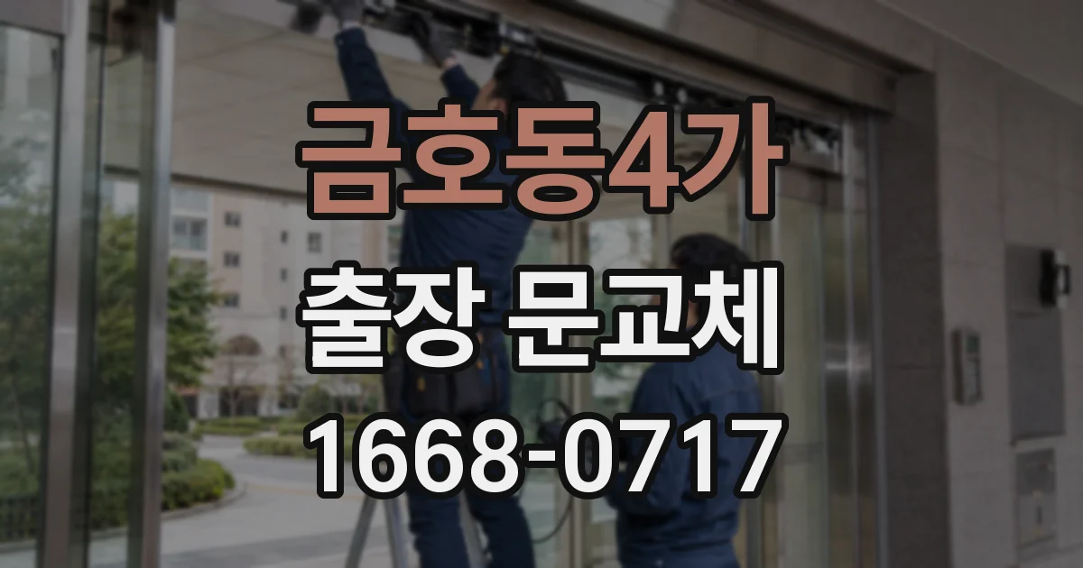 금호동4가 출장 문교체