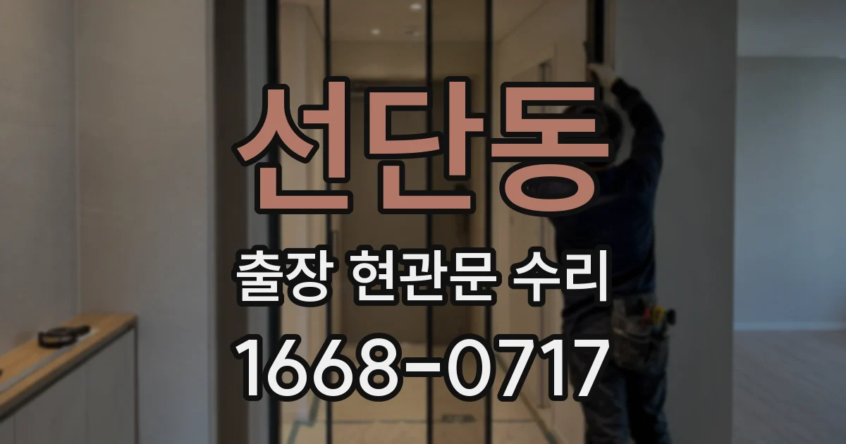 선단동 출장 현관문 수리