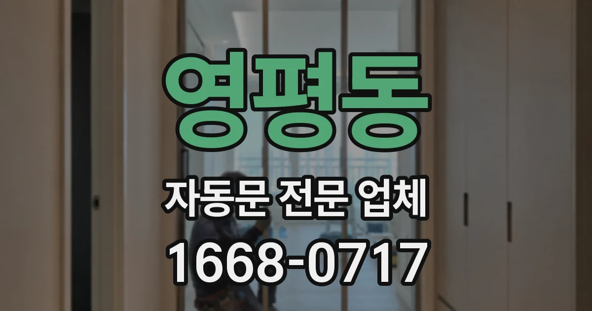 영평동 자동문 전문 업체