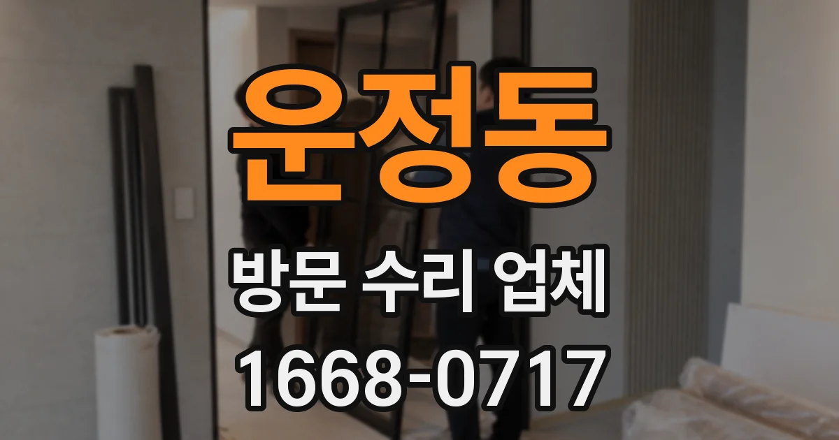 운정동 방문 수리 업체
