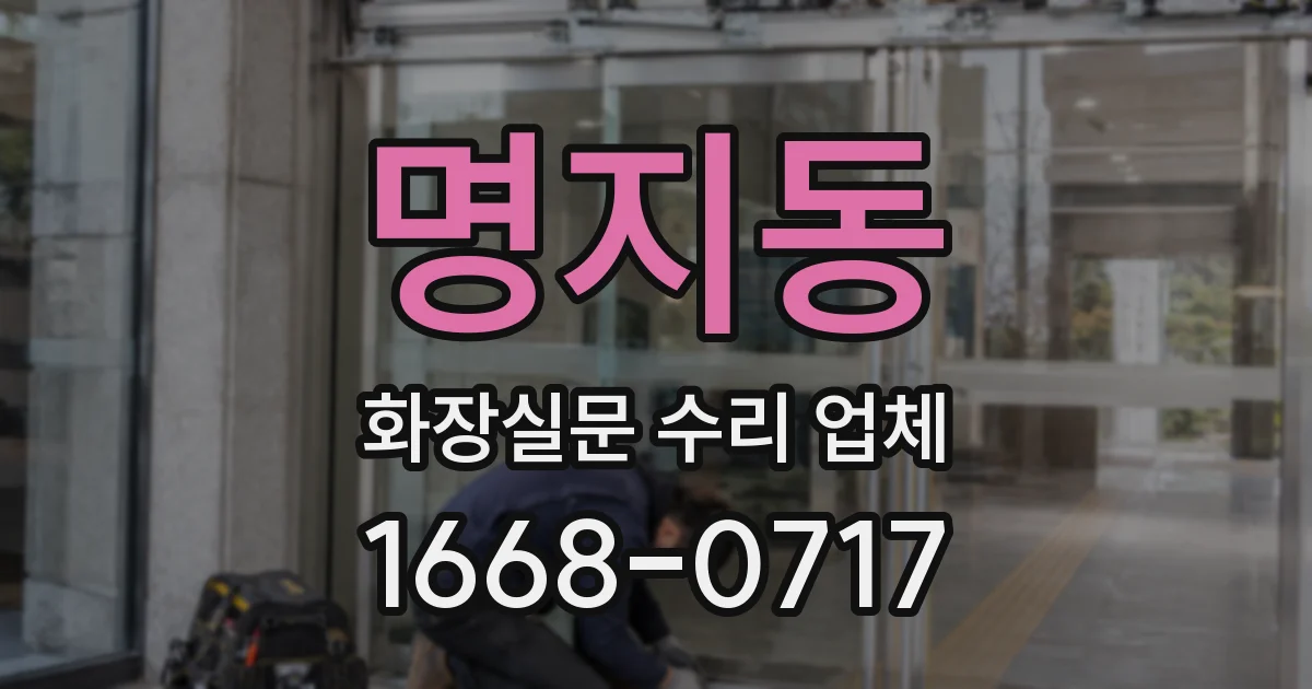 명지동 화장실문 수리 업체