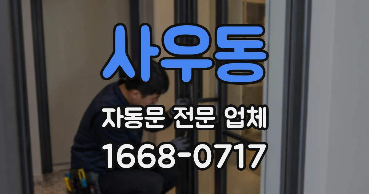 사우동 자동문 전문 업체