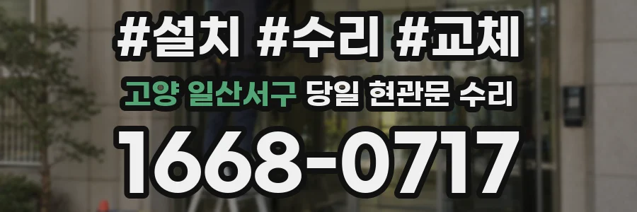 고양 일산서구 당일 현관문 수리