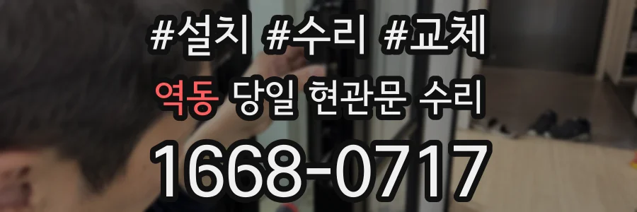 역동 당일 현관문 수리