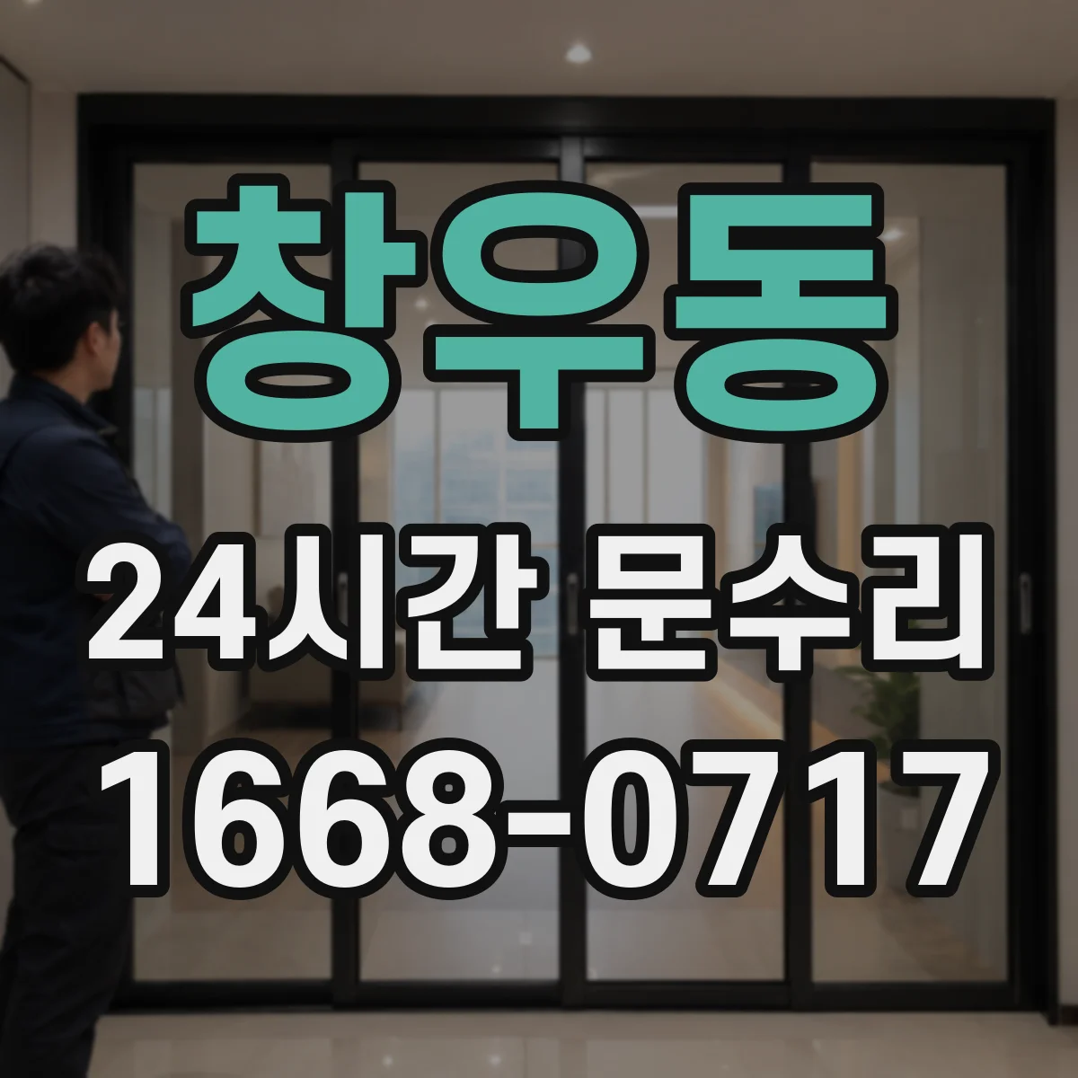 창우동 24시간 문수리 자동문 센서 인식불량 해결 방법