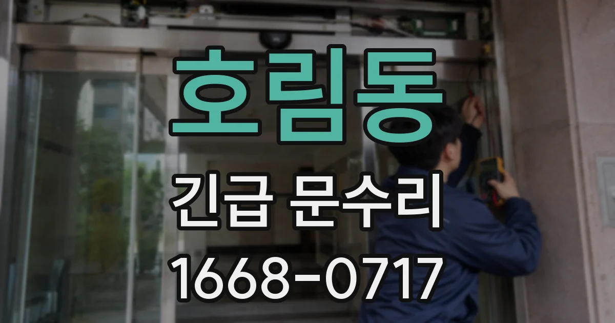 호림동 긴급 문수리