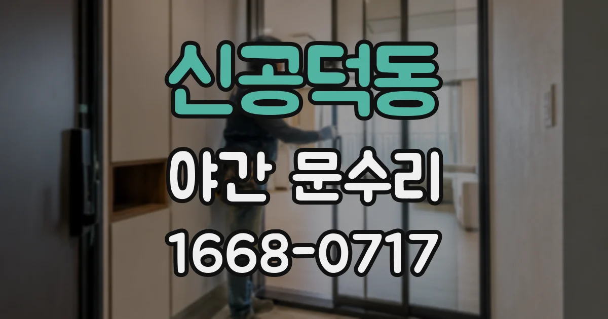 신공덕동 야간 문수리
