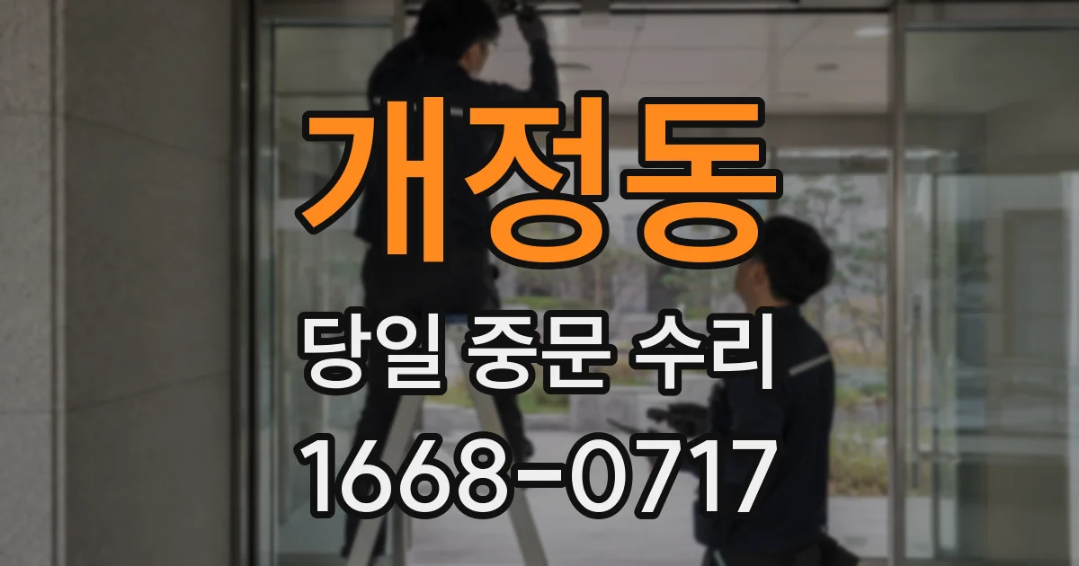 개정동 당일 중문 수리