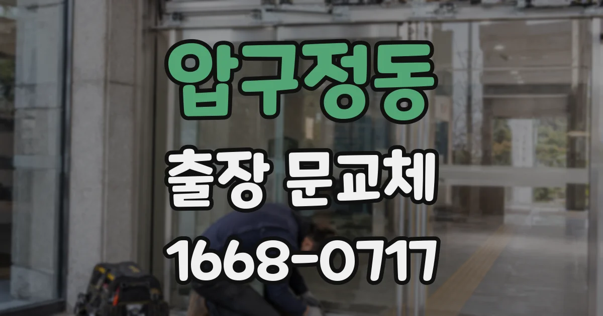 압구정동 출장 문교체