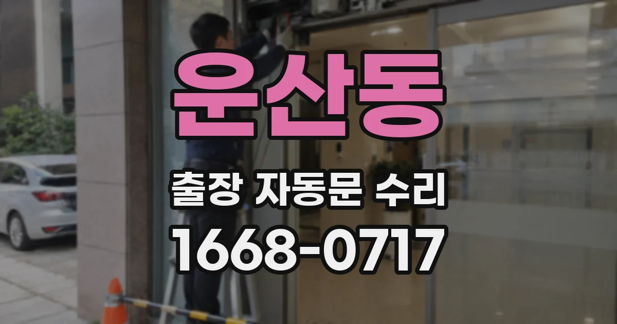 운산동 출장 자동문 수리