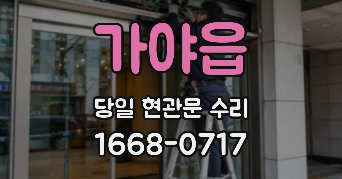 가야읍 당일 현관문 수리