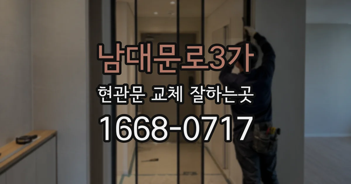 남대문로3가 현관문 교체 잘하는곳