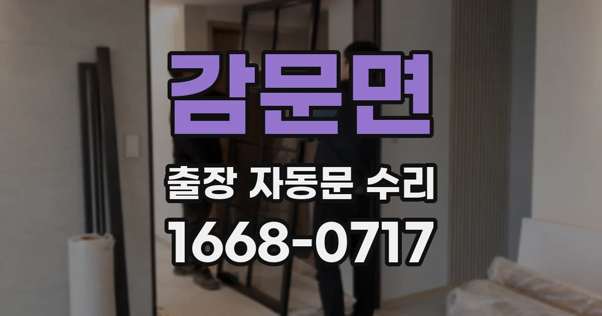 감문면 출장 자동문 수리