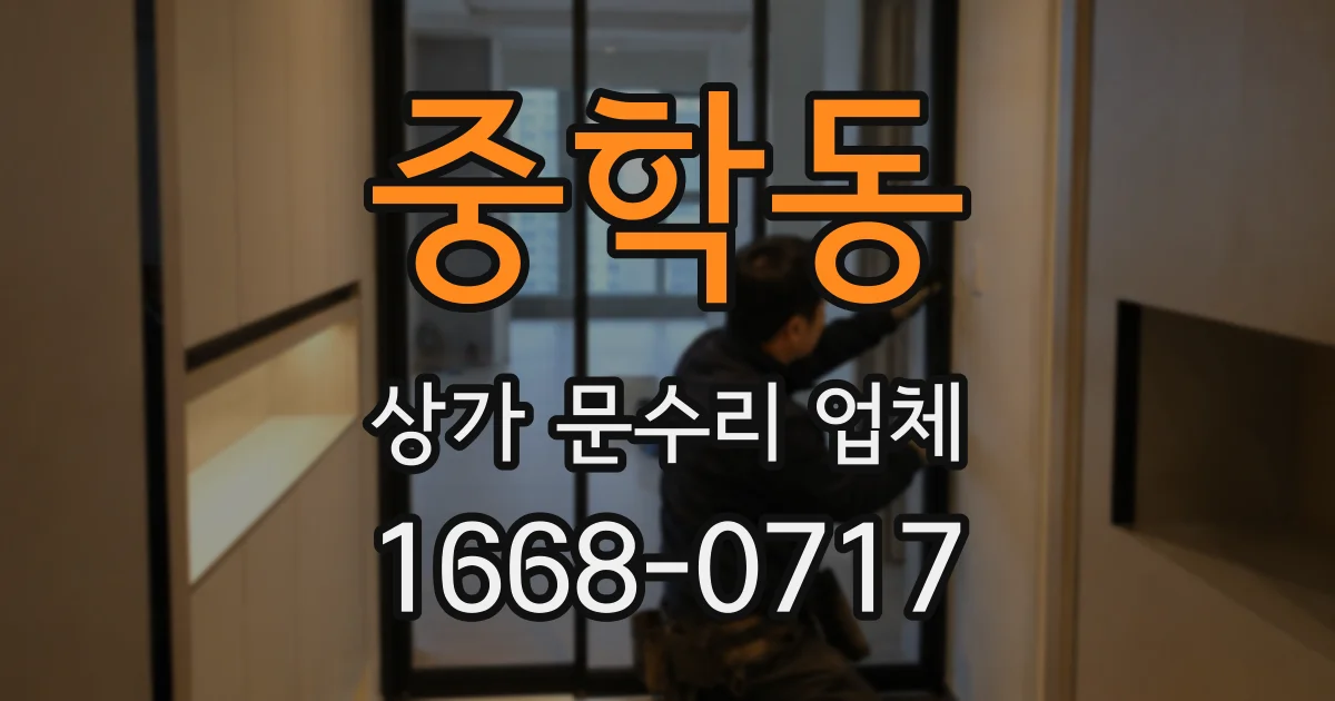 중학동 상가 문수리 업체