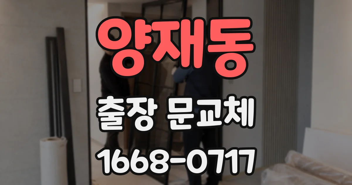 양재동 출장 문교체