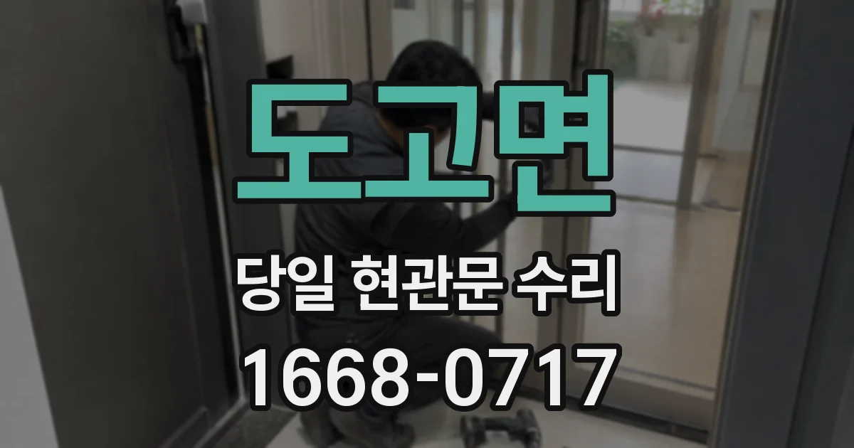 도고면 당일 현관문 수리