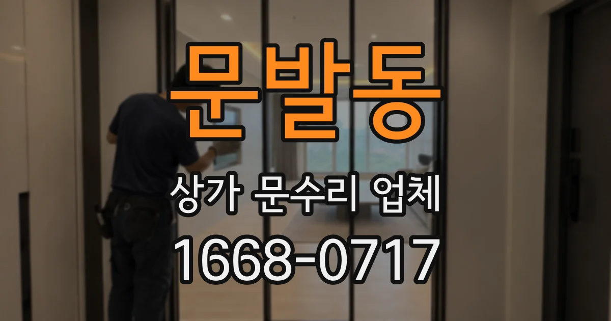 문발동 상가 문수리 업체