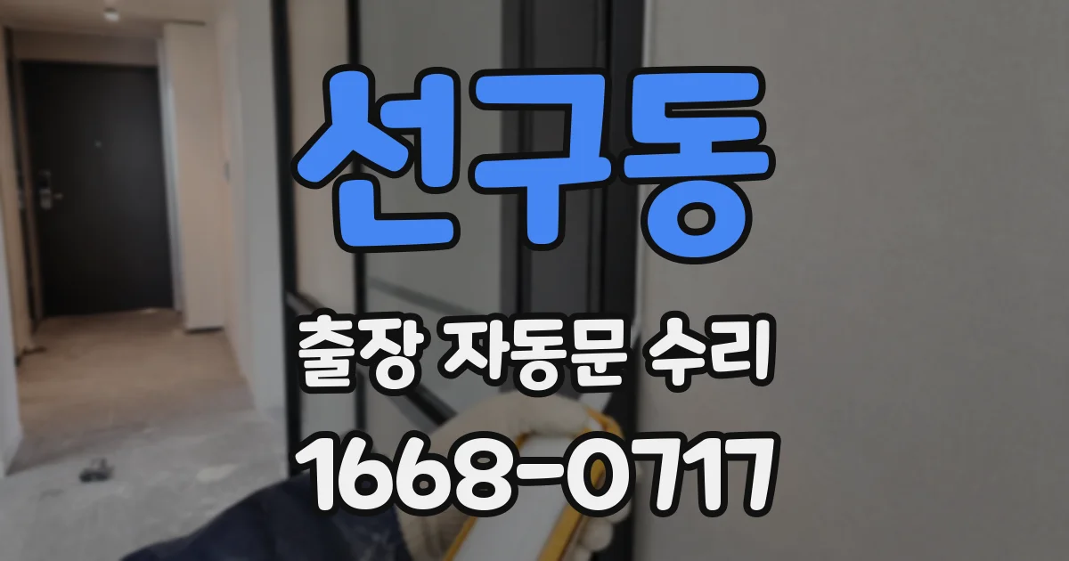 선구동 출장 자동문 수리