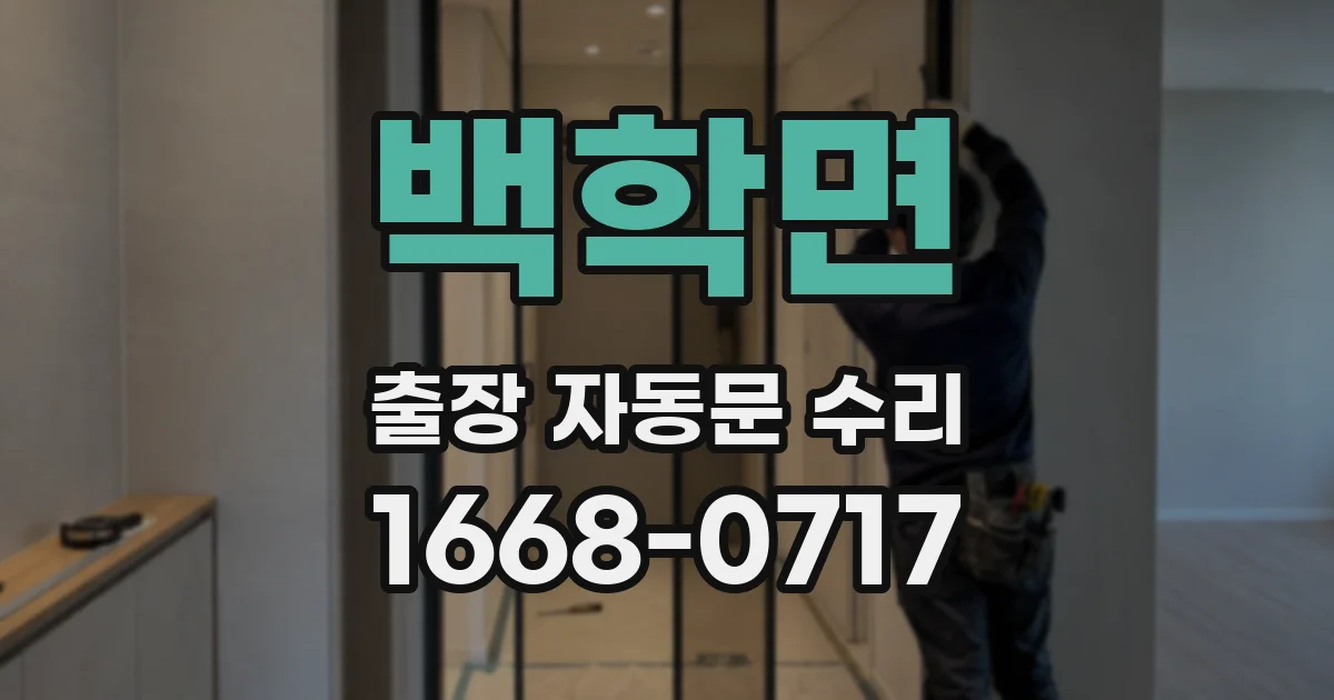 백학면 출장 자동문 수리