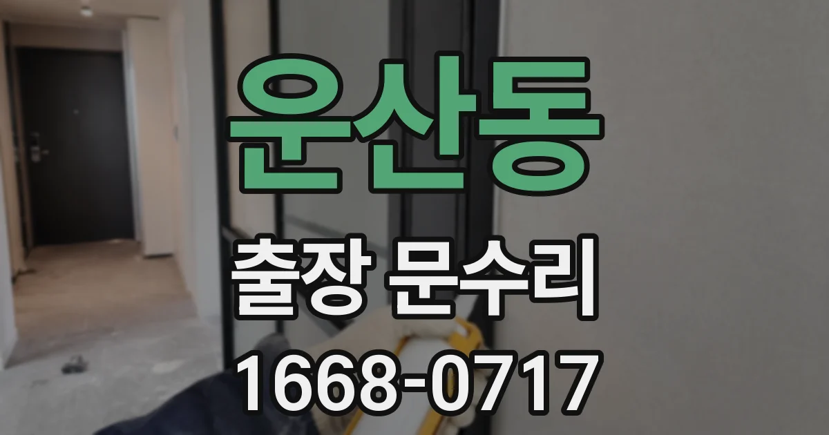 운산동 출장 문수리