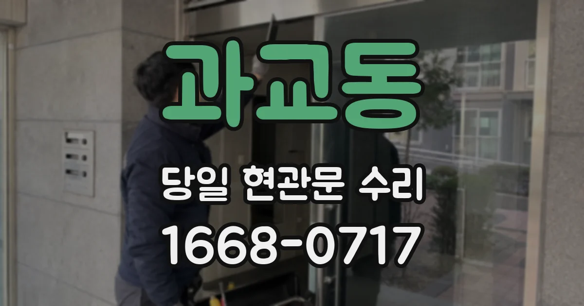 과교동 당일 현관문 수리