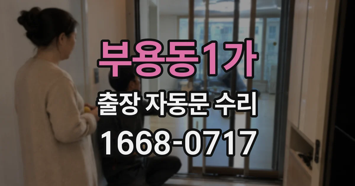 부용동1가 출장 자동문 수리