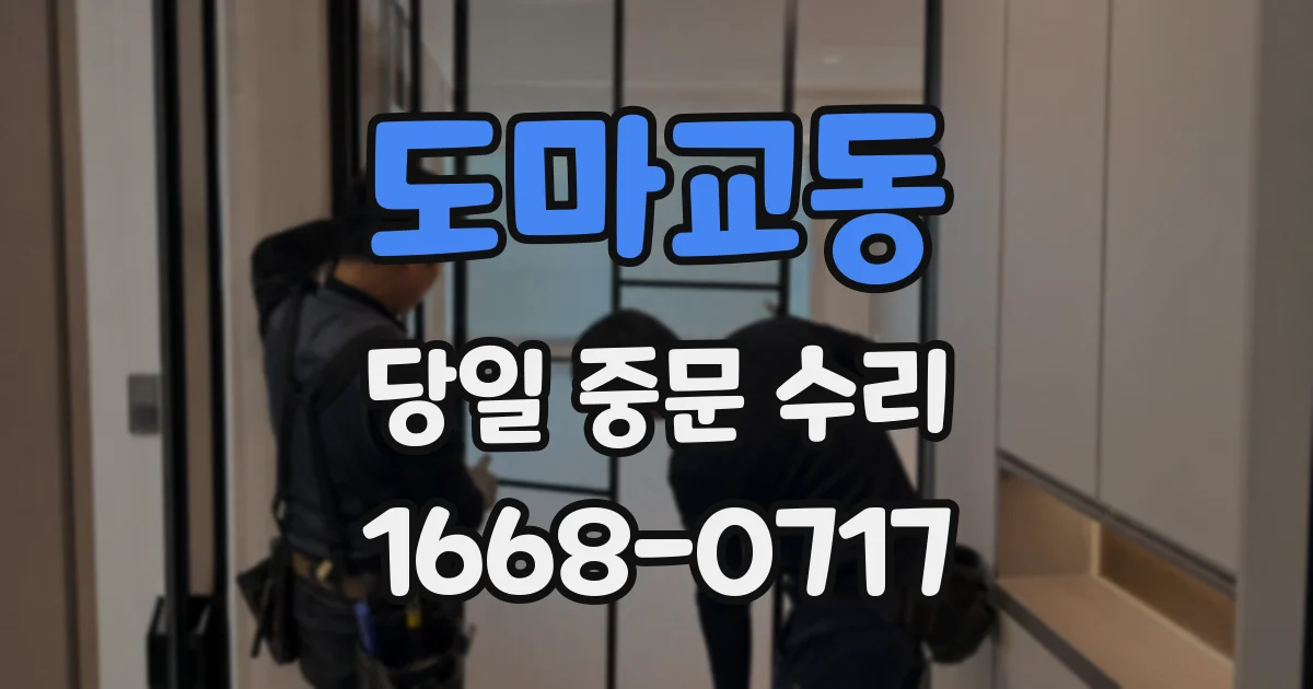 도마교동 당일 중문 수리