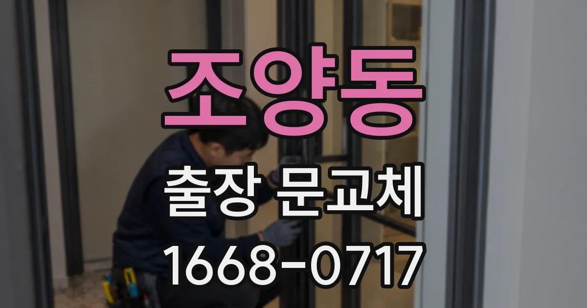 조양동 출장 문교체