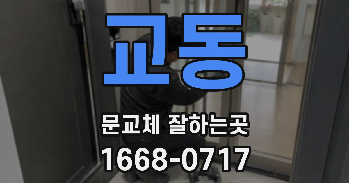 교동 문교체 잘하는곳