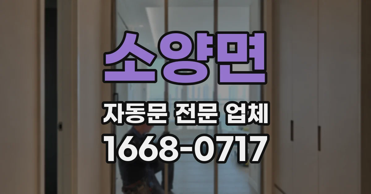 소양면 자동문 전문 업체