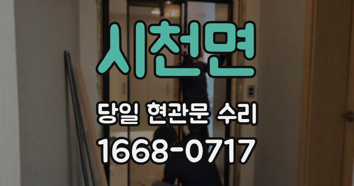 시천면 당일 현관문 수리