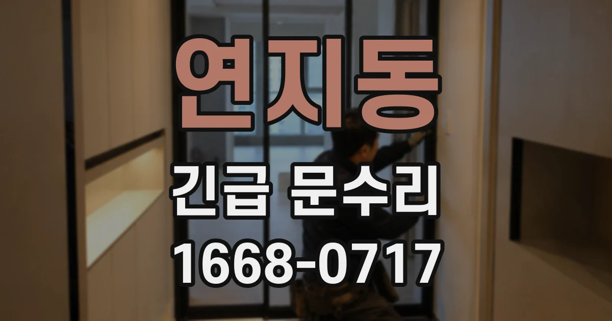 연지동 긴급 문수리