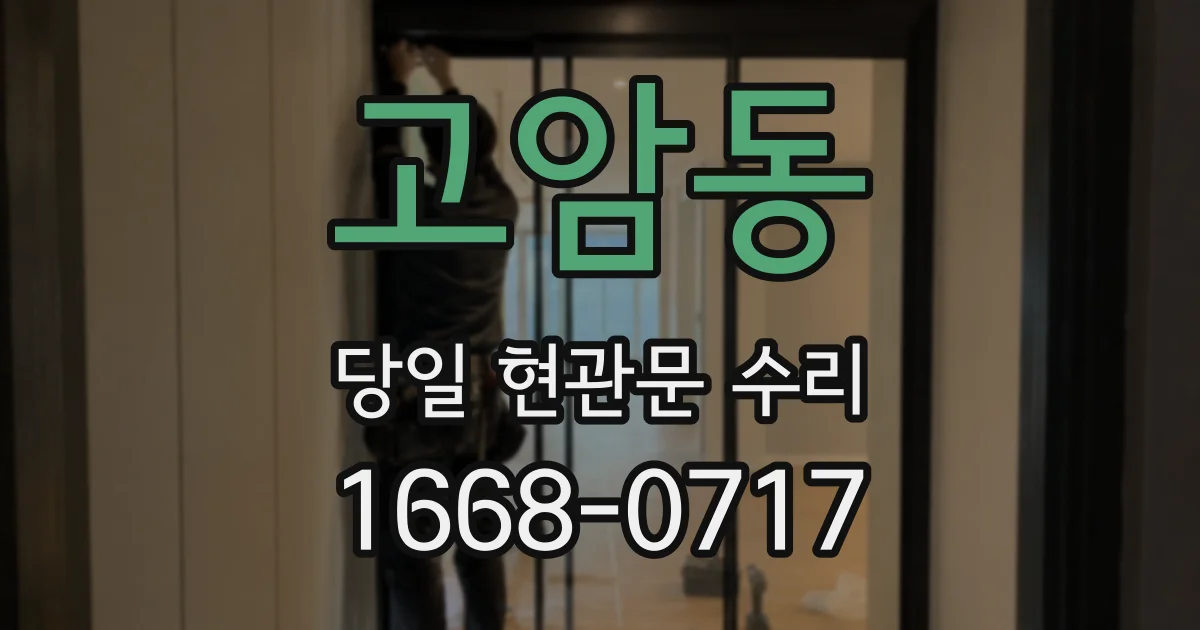 고암동 당일 현관문 수리