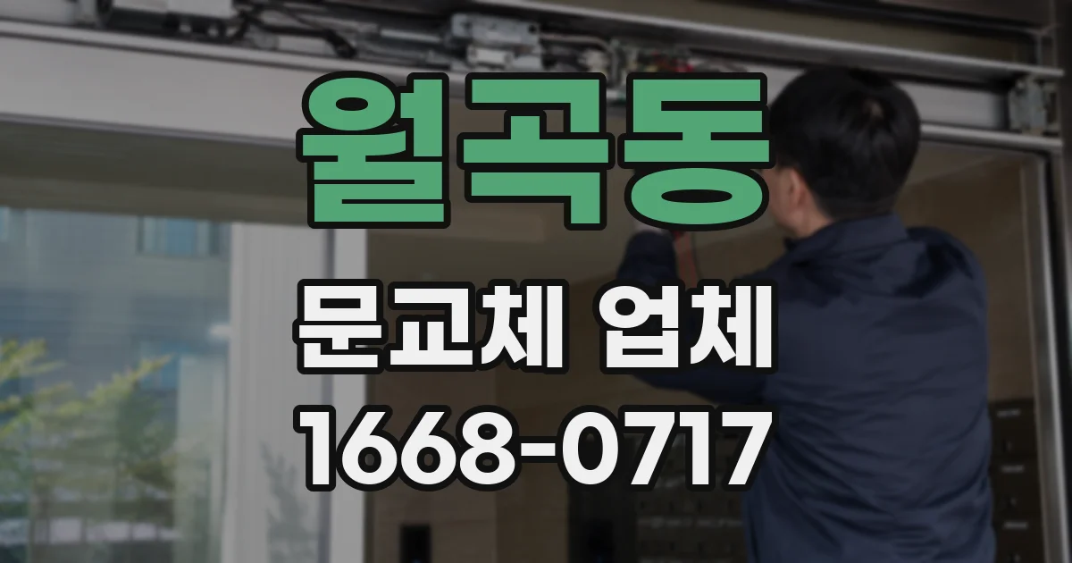 월곡동 문교체 업체