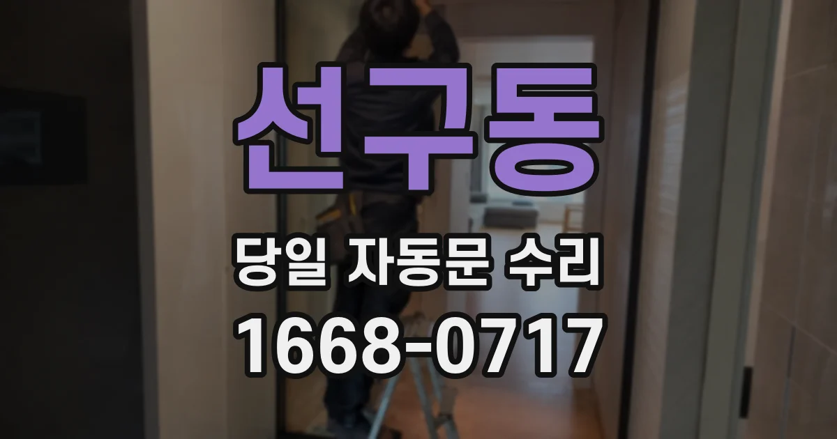 선구동 당일 자동문 수리