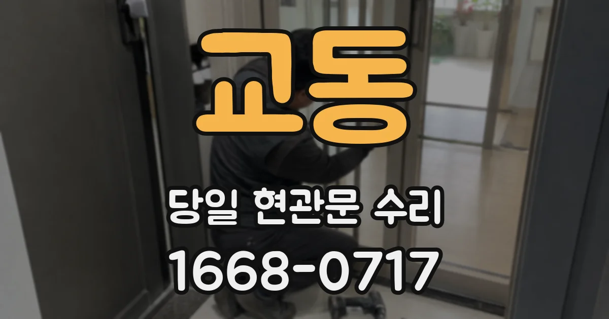 교동 당일 현관문 수리