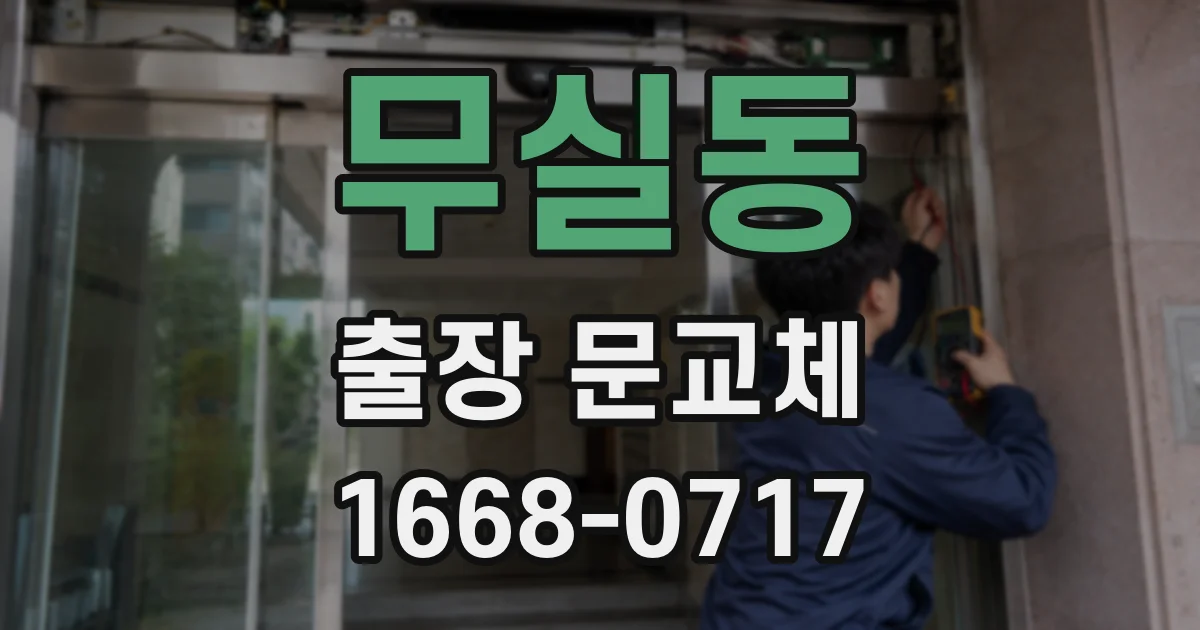 무실동 출장 문교체