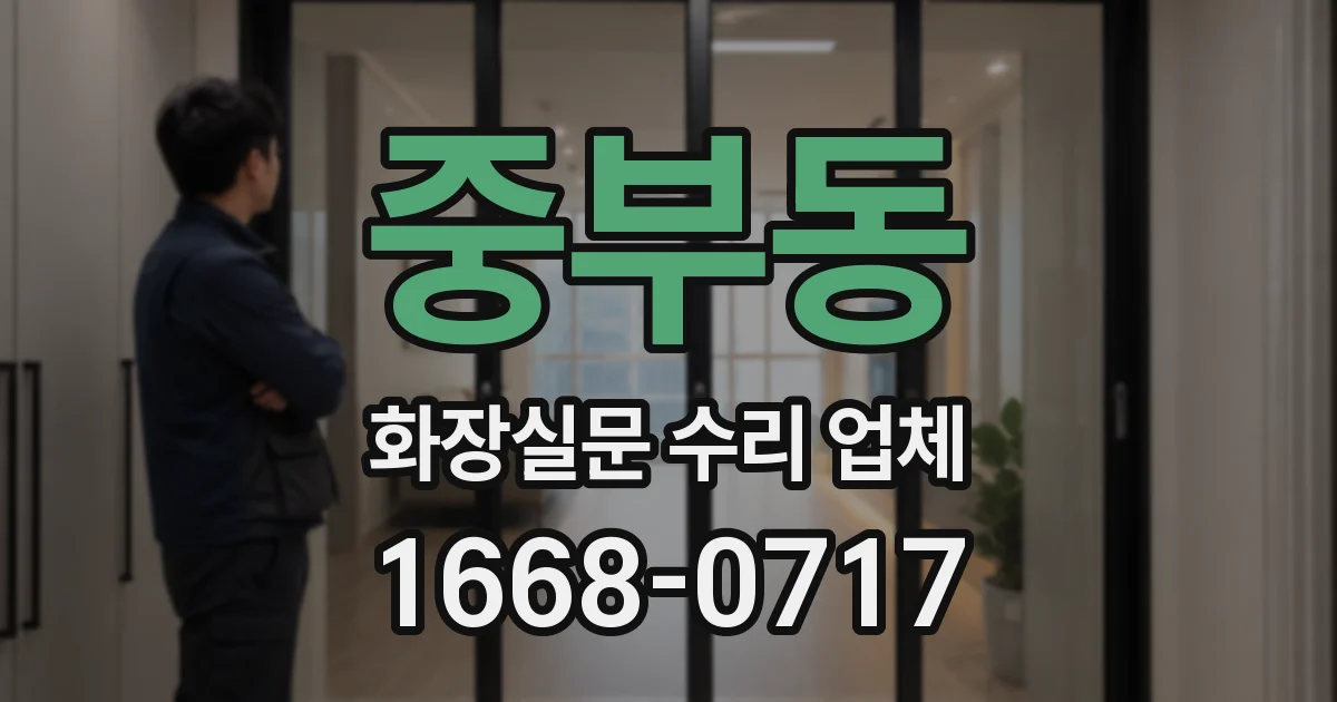 중부동 화장실문 수리 업체