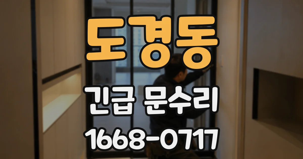 도경동 긴급 문수리