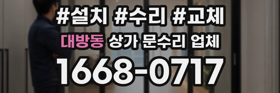 대방동 상가 문수리 업체