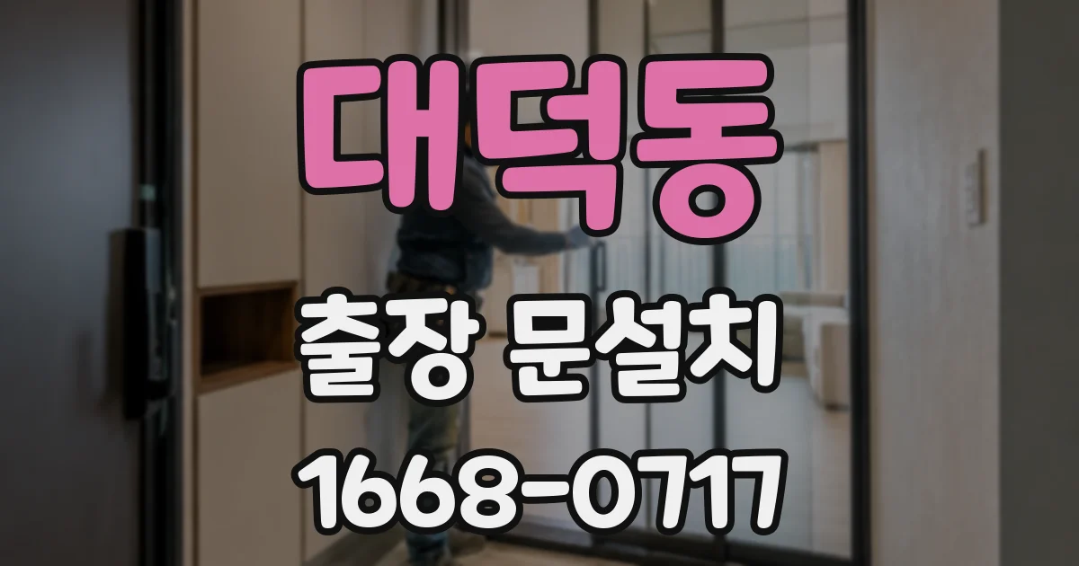대덕동 출장 문설치