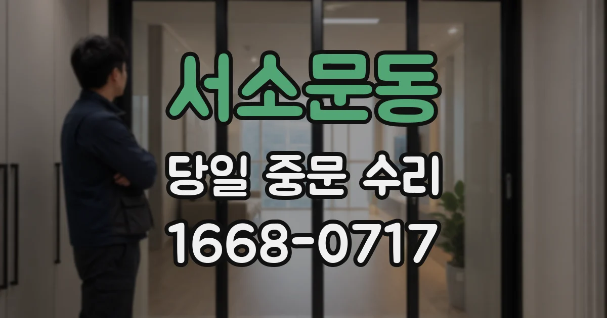 서소문동 당일 중문 수리