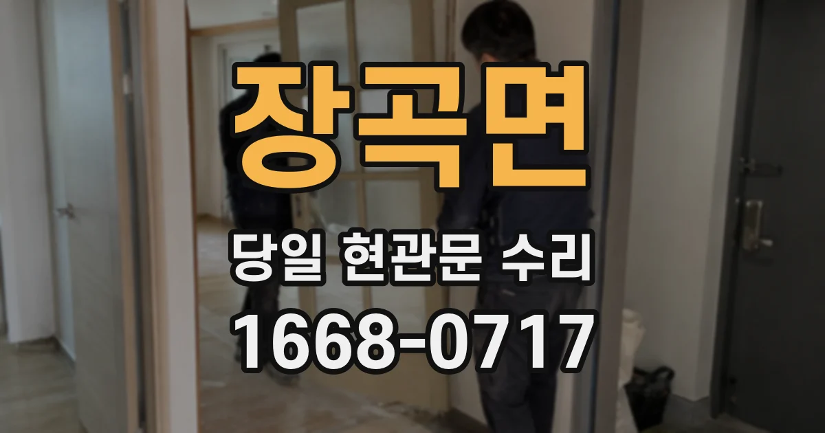 장곡면 당일 현관문 수리