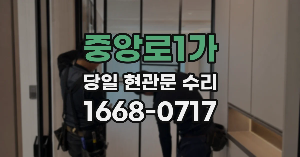 중앙로1가 당일 현관문 수리