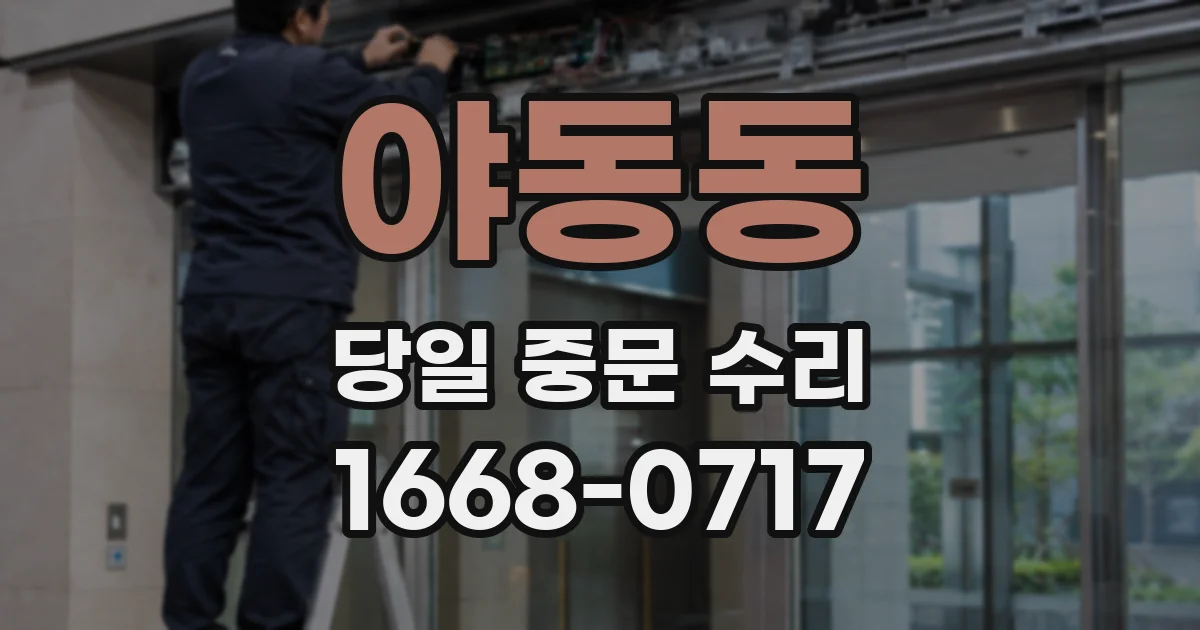 야동동 당일 중문 수리
